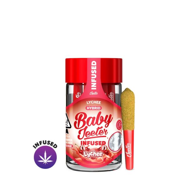 JEETER | Baby Jeeters Lychee – 5 Pack Infused Prerolls (0.5g each)