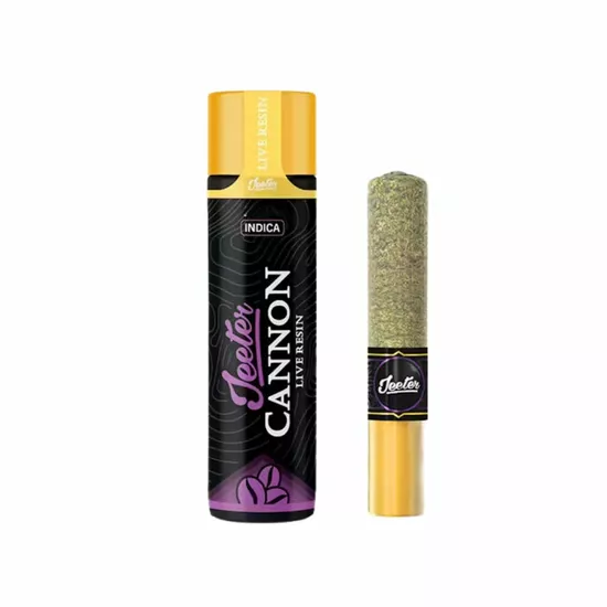 JEETER-CANNON-INDICA.webp Jeeter Master Kush (I) - Cannon Live Resin Pre-Roll - Image 1